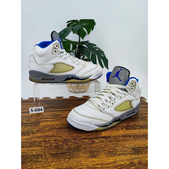 Nike Youth Air Jordan 5 Stealth White Athletic Sneakers Size 5Y US - Picture 1 of 8